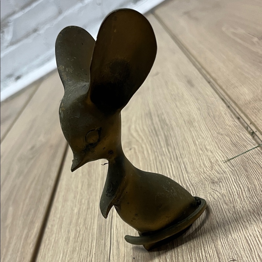 Charming Brass Mouse Decor Accent